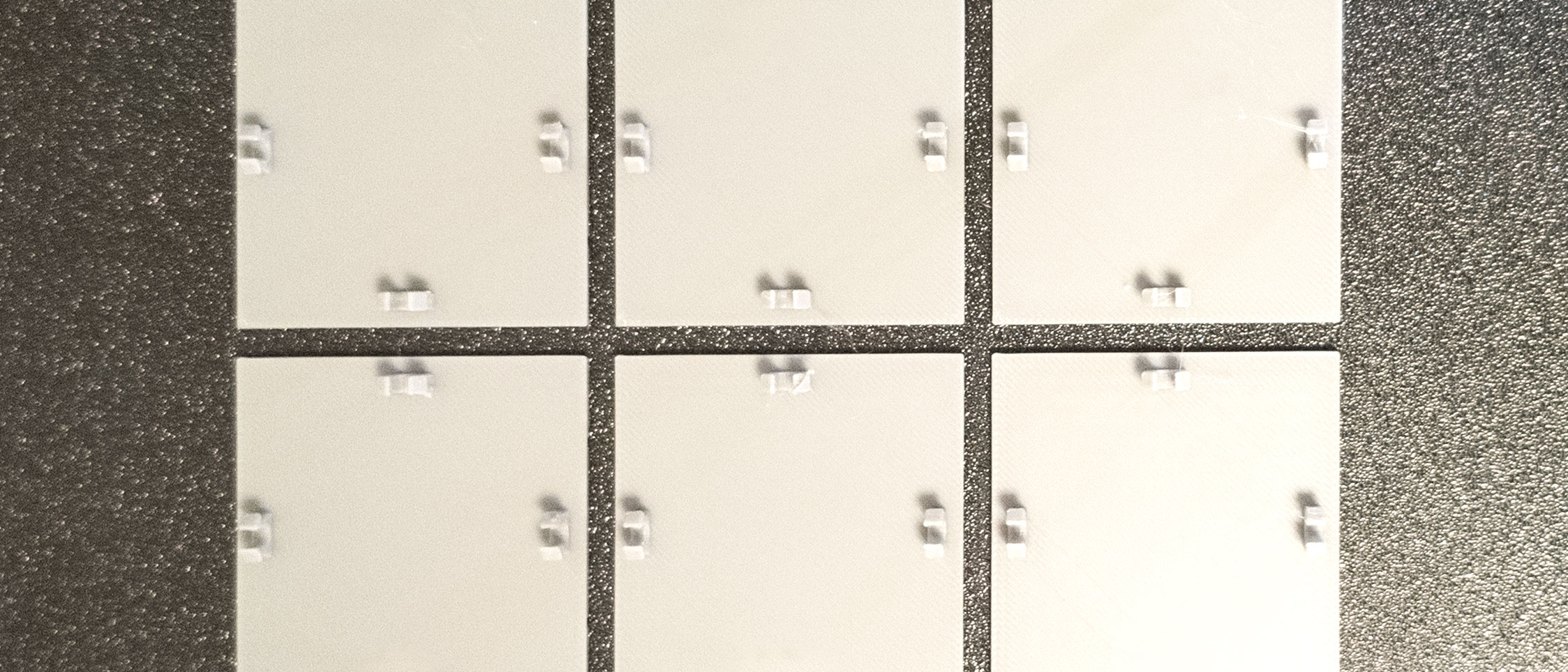 Wall panel flat on print bed, face side down, layer lines invisible on display surfaces